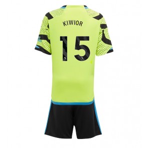 Arsenal Jakub Kiwior #15 Replika Babytøj Udebanesæt Børn 2023-24 Kortærmet (+ Korte bukser)
